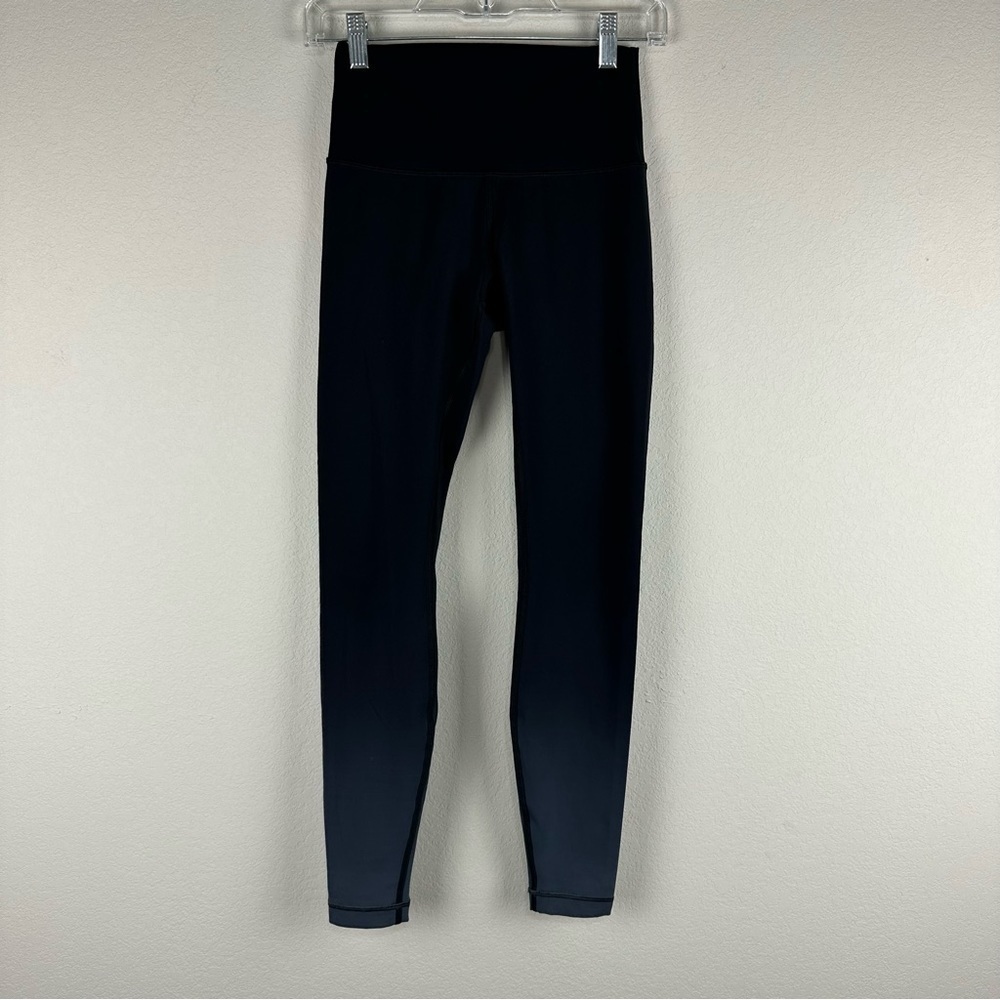Lululemon Ombre Black Wunder Under Hi-Rise Athletics Athleisure Tights Size 4
